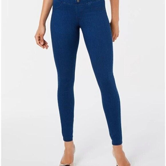 New HUE Women’s Original Smoothing Denim Leggings pants blue XS - Picture 2 of 5